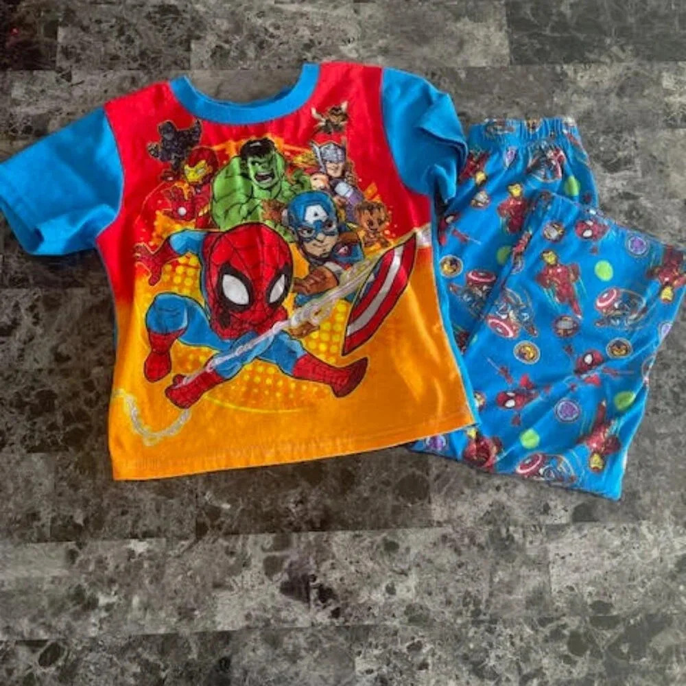 Marvel Super Hero Adventures Avengers Toddler Boys 2-Piece Pajama Set, Size 5T